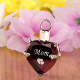 Maxbell Heart Cremation Urn Pendant for Ashes Urn Jewelry Memorial Necklace Mom