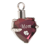 Maxbell Heart Cremation Urn Pendant for Ashes Urn Jewelry Memorial Necklace Mom