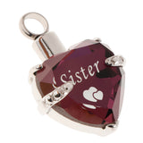 Maxbell Heart Cremation Urn Pendant for Ashes Urn Jewelry Memorial Necklace Sister