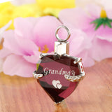 Maxbell Heart Cremation Urn Pendant for Ashes Urn Jewelry Memorial Necklace Grandma