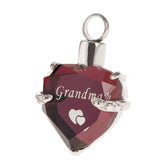 Maxbell Heart Cremation Urn Pendant for Ashes Urn Jewelry Memorial Necklace Grandma