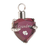 Maxbell Heart Cremation Urn Pendant for Ashes Urn Jewelry Memorial Necklace Grandma