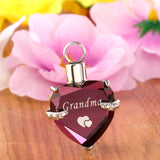 Maxbell Heart Cremation Urn Pendant for Ashes Urn Jewelry Memorial Necklace Grandma