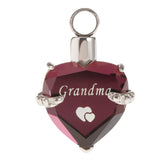 Maxbell Heart Cremation Urn Pendant for Ashes Urn Jewelry Memorial Necklace Grandma