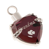 Maxbell Heart Cremation Urn Pendant for Ashes Urn Jewelry Memorial Necklace Grandma