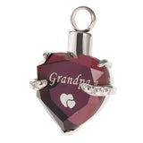 Maxbell Heart Cremation Urn Pendant for Ashes Urn Jewelry Memorial Necklace Grandpa