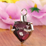 Maxbell Heart Cremation Urn Pendant for Ashes Urn Jewelry Memorial Necklace Grandpa