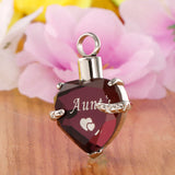 Maxbell Heart Cremation Urn Pendant for Ashes Urn Jewelry Memorial Necklace Aunt