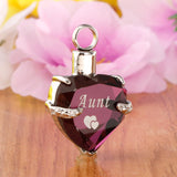 Maxbell Heart Cremation Urn Pendant for Ashes Urn Jewelry Memorial Necklace Aunt