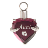 Maxbell Heart Cremation Urn Pendant for Ashes Urn Jewelry Memorial Necklace Aunt