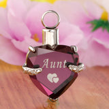 Maxbell Heart Cremation Urn Pendant for Ashes Urn Jewelry Memorial Necklace Aunt