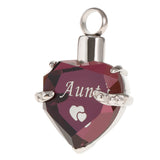 Maxbell Heart Cremation Urn Pendant for Ashes Urn Jewelry Memorial Necklace Aunt