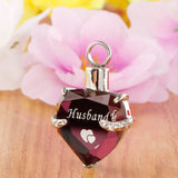 Maxbell Heart Cremation Urn Pendant for Ashes Urn Jewelry Memorial Necklace Husband