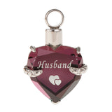 Maxbell Heart Cremation Urn Pendant for Ashes Urn Jewelry Memorial Necklace Husband