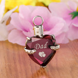 Maxbell Heart Cremation Urn Pendant for Ashes Urn Jewelry Memorial Necklace Dad