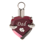 Maxbell Heart Cremation Urn Pendant for Ashes Urn Jewelry Memorial Necklace Dad