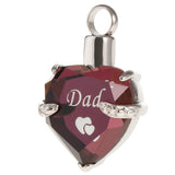 Maxbell Heart Cremation Urn Pendant for Ashes Urn Jewelry Memorial Necklace Dad