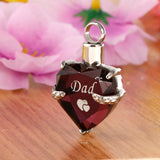 Maxbell Heart Cremation Urn Pendant for Ashes Urn Jewelry Memorial Necklace Dad