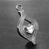 Maxbell Crystal Heart Cremation Urn Necklace Ashes Keepsake Pendant Jewelry Daughter