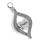 Maxbell Crystal Heart Cremation Urn Necklace Ashes Keepsake Pendant Jewelry Daughter