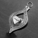 Maxbell Crystal Heart Cremation Urn Necklace Ashes Keepsake Pendant Jewelry Daughter