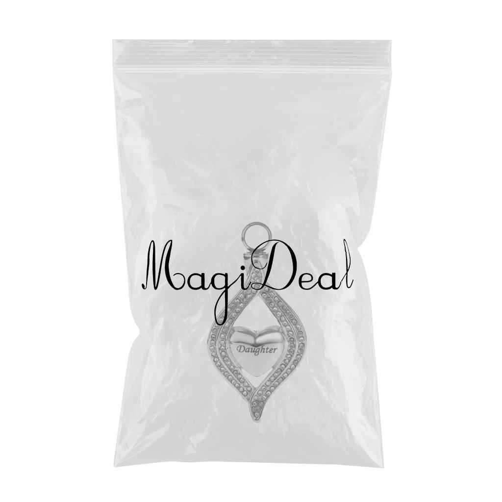 Maxbell Crystal Heart Cremation Urn Necklace Ashes Keepsake Pendant Jewelry Daughter