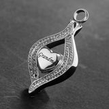 Maxbell Crystal Heart Cremation Urn Necklace Ashes Keepsake Pendant Jewelry Grandma