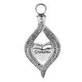 Maxbell Crystal Heart Cremation Urn Necklace Ashes Keepsake Pendant Jewelry Grandma