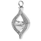 Maxbell Crystal Heart Cremation Urn Necklace Ashes Keepsake Pendant Jewelry Grandma