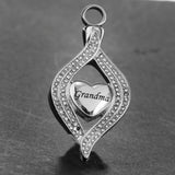 Maxbell Crystal Heart Cremation Urn Necklace Ashes Keepsake Pendant Jewelry Grandma