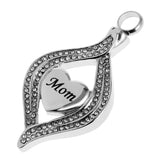 Maxbell Crystal Heart Cremation Urn Necklace Ashes Keepsake Pendant Jewelry Mom