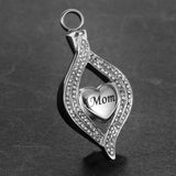 Maxbell Crystal Heart Cremation Urn Necklace Ashes Keepsake Pendant Jewelry Mom