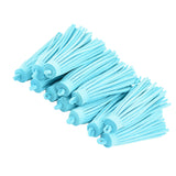 Maxbell 12 Pieces Velvet Tassel Charms Pendants Jewelry Bags Key DIY Aquamarine