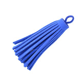 Maxbell 12 Pieces Velvet Tassel Charms Pendants Jewelry Bags Key DIY Royal Blue