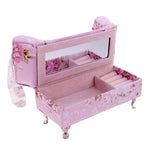 Maxbell Mini Furniture Pink Fabric Jewelry Storage Box Case Organizer Royal Chair