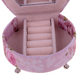 Maxbell Mini Furniture Pink Fabric Jewelry Storage Box Case Organizer Single Chair