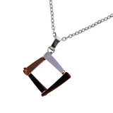 Maxbell Stainless Steel Unique His&Hers Matching Crystal Necklace Jewelry Rose Gold
