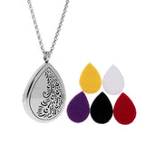 Maxbell Stainless Steel Locket Perfume Oil Diffuser Pendant Peacock Tail Pattern