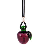 Maxbell Handmade Apple Perfume Essential Oil Glass Bottle Pendant Necklace purple