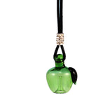 Maxbell Handmade Apple Perfume Essential Oil Glass Bottle Pendant Necklace green