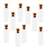 Maxbell 10 Pieces Mini Glass Bottle Jars Vials Wish Bottle Wishing Bottles 40 x12mm