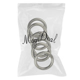 Maxbell 6 Pieces Round Spring Snap Hook Clip Key Handbag Purse Shoulder Strap Black
