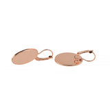 Maxbell 12 Pieces Leverback Earring Hook Oval Blank Setting DIY Findings Rose Gold