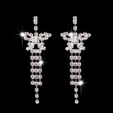 Maxbell Elegant Wedding Bridal Crystal Acrylic Ear Studs Fashion Women Earrings #3