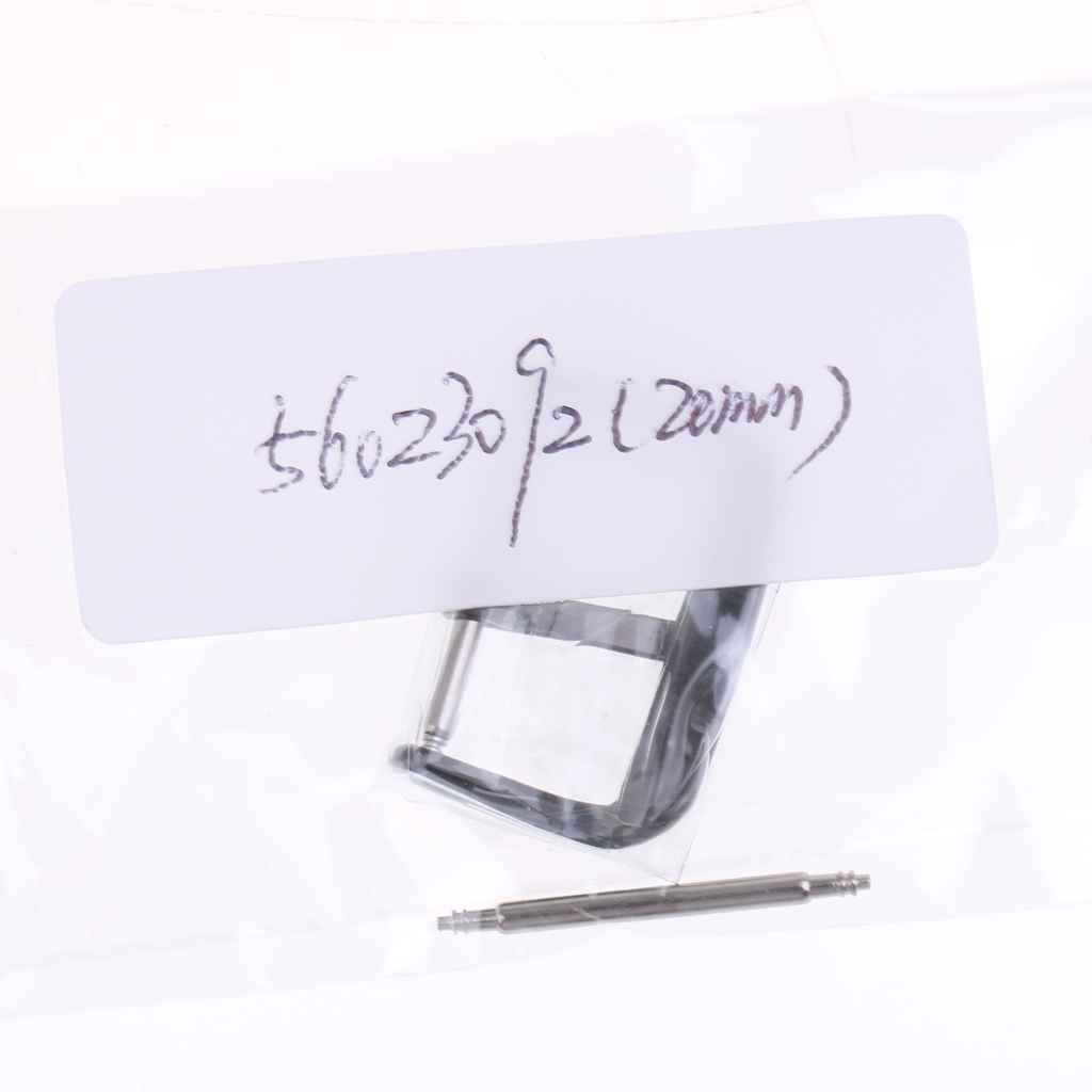 Maxbell Stainless Steel Watch Band Replacement Buckle with Spring Bar Black 20mm