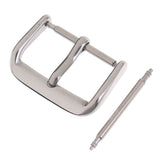 Maxbell Stainless Steel Watch Band Replacement Buckle with Spring Bar Silver 18mm