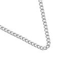 Maxbell European Fashion Stylish Stainless Steel Necklace Thick Curb Chain  Silver