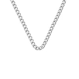 Maxbell European Fashion Stylish Stainless Steel Necklace Thick Curb Chain  Silver