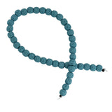 Maxbell 10 mm Volcanic Lava Rock Gemstone Loose Beads Strand 15'' Light Blue