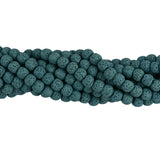 Maxbell 10 mm Volcanic Lava Rock Gemstone Loose Beads Strand 15'' Light Blue